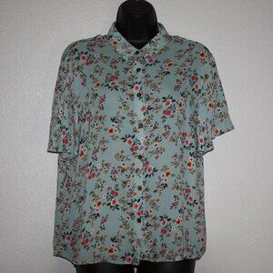 Button down floral blouse